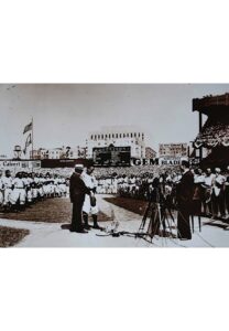 7/4/1939 Lou Gehrig Day Newspaper Copy Negative with Photo & 6/8/1969 Mickey Mantle Day Original 8mm Negatives with Photos