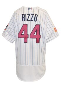 7/4/2016 Anthony Rizzo Chicago Cubs Game-Used Home Jersey