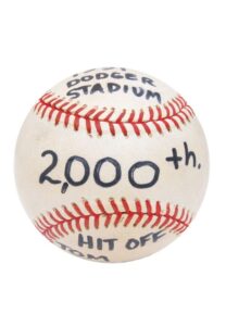 7/5/1991 Gary Carter 2,000th Hit Game-Used Baseball Signed by Pitcher of Record Tom Glavine