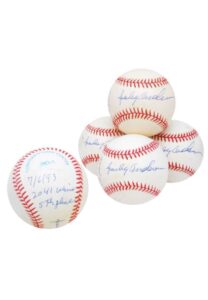 7/6/1993 Sparky Anderson Game-Used & Autographed Baseballs from His 2,041st Managerial Win