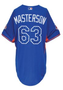 7/6/2013 Justin Masterson American League All-Stars Worn Batting Practice Jersey