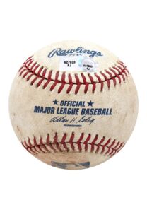 7/8/2011 Roy Halladay Philadelphia Phillies Game-Used Strikeout Baseball