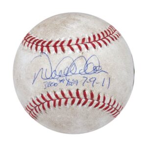 7/9/2011 Derek Jeter NY Yankees Game-Used & Autographed 3,000 Hit Game Baseball