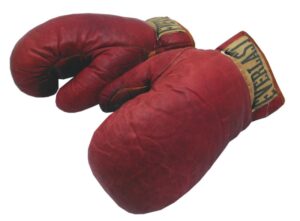 8/1/1951 Joe Louis Fight-Worn & Autographed Boxing Gloves