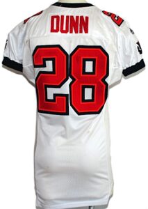 8/10 & 8/20/2000 Warrick Dunn Tampa Bay Buccaneers Game-Used Road Jersey