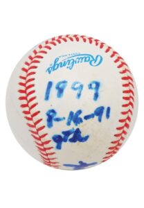 8/16/1991, 8/19/1991 & 8/20/1991 Sparky Anderson’s Game-Used & Autographed Game-Used Baseballs From His 1,899th/1,900th/1,901st Managerial Wins for 9th All-Time