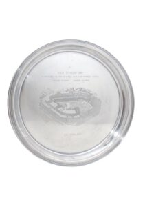 8/25/1956 Yankee Stadium Old Timers’ Day Silver Award Plate Presented to Ed Walsh