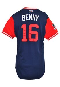 8/25/2017 Andrew “Benny” Benintendi Boston Red Sox Players Weekend Game-Used Home Jersey