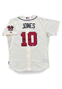 8/4/2012 Chipper Jones Atlanta Braves Game-Used Alternate Home Jersey