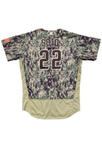 8/6/2023 Juan Soto SD Padres Game-Used Camo Jersey