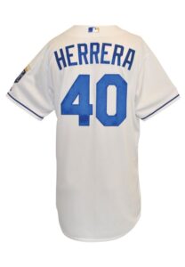 8/7/2015 Kelvin Herrera Kansas City Royals Bench-Worn Home Jersey