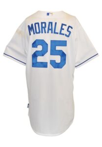 8/7/2015 Kendrys Morales Kansas City Royals Game-Used Home Jersey