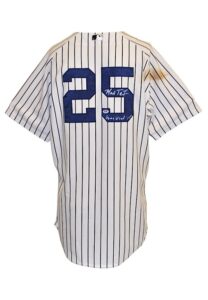 8/9/2015 Mark Teixeira New York Yankees Game-Used & Autographed Pinstripe Home Jersey