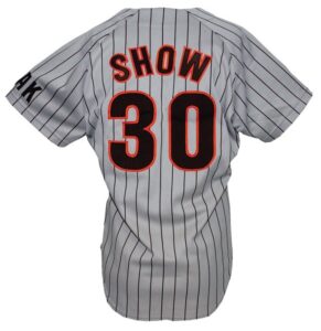 9/11/1985 Eric Show San Diego Padres Game-Used Road Jersey Worn While Giving up Pete Rose’s Record Breaking 4192 Hit & Autographed by Pete Rose