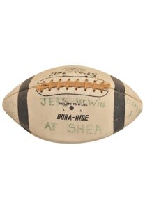 9/12/1964 New York Jets 1st Win At Shea Stadium Team-Signed Football