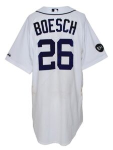 9/12/2010 Brennan Boesch Detroit Tigers Game-Used Home Jersey