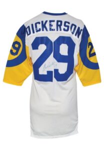 9/13/1987 Eric Dickerson Los Angeles Rams Game-Used & Twice-Autographed Road Jersey