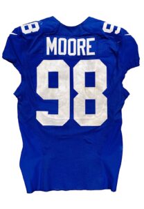 9/13/2015 Damontre Moore NY Giants Game-Used Jersey