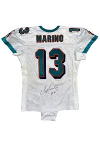 9/14/1997 Dan Marino Miami Dolphins Game-Used & Autographed Jersey