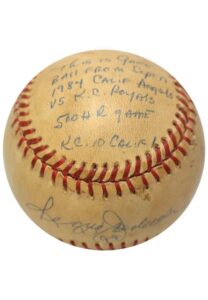 9/17/1984 Reggie Jackson California Angels Career Home Run No. 500 Game-Used & Autographed Baseball