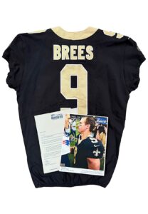 9/17/2017 Drew Brees New Orleans Saints Game-Used Jersey