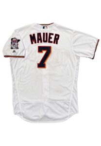 9/17/2017 Joe Mauer Minnesota Twins Game-Used Grand Slam Home Jersey