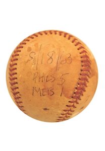 9/18/1963 New York Mets vs. Philadelphia Phillies Game-Used Baseball