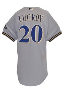 9/18/2010 Jonathan Lucroy Rookie Milwaukee ‘Cerveceros’ Brewers Game-Used Road Jersey