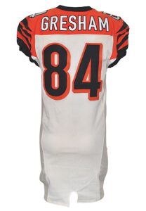 9/19/2010 Jermaine Gresham Cincinnati Bengals Rookie Game-Used Road Jersey