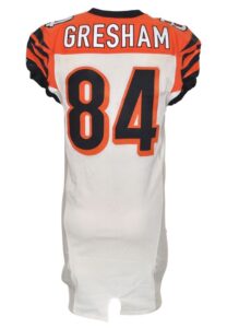 9/19/2010 Jermaine Gresham Rookie Cincinnati Bengals Game-Used Road Jersey