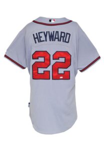 9/19/2012 Jason Heyward Atlanta Braves Game-Used Road Jersey