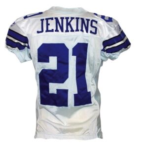 9/20/2009 Mike Jenkins Dallas Cowboys vs. Giants Game-Used Home Jersey with Inaugural Season Patch