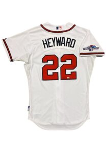 9/24/2013 Jason Heyward Atlanta Braves Game-Used Home Jersey