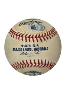 9/25/2014 Game-Used Baseball From Derek Jeter’s Final Game At Yankee Stadium