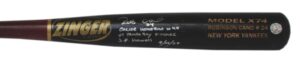 9/26/07 Robinson Cano NY Yankees Game-Used & Autographed Career HR #48 Bat