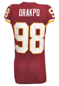 9/26/2011 Brian Orakpo Washington Redskins Game-Used Home Jersey