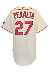 9/26/2015 Jhonny Peralta St. Louis Cardinals Game-Used Alternate Ivory Home Jersey