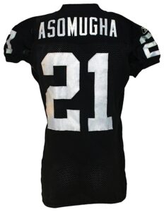 9/27/09 Nnamdi Asomugha Oakland Raiders Game-Used Home Jersey