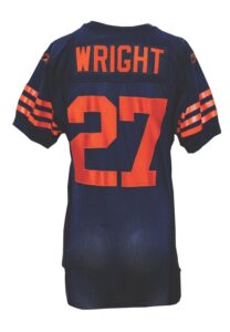 9/27/2010 & 11/14/2010 Major Wright Chicago Bears Game-Used Throwback Uniform with Socks