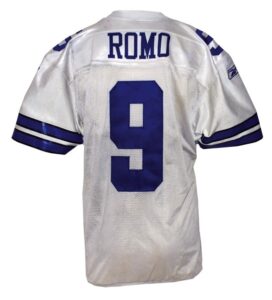 9/28/2009 Tony Romo Dallas Cowboys vs. Panthers Game-Used Home Jersey