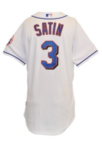 9/28/2011 Josh Satin New York Mets Game-Used Home Jersey