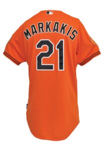 9/28/2013 Nick Markakis Baltimore Orioles Game-Used Home Jersey