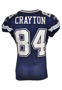 9/3/2009 Patrick Crayton Dallas Cowboys Game-Used Road Jersey