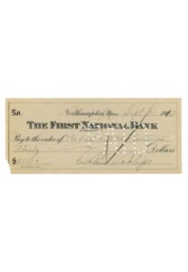 9/30/1910 Calvin Coolidge Signed Check