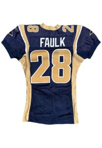 9/30/2001 Marshall Faulk St. Louis Rams Game-Used Jersey