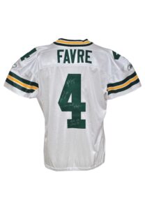 9/30/2007 Brett Favre Green Bay Packers Game-Used & Autographed Complete Road Uniform