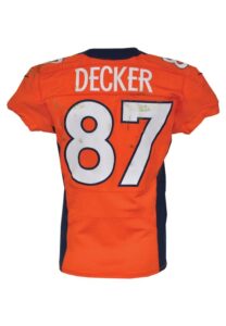 9/30/2012 Eric Decker Denver Broncos Game-Used Alternate Jersey