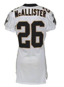 9/6/2007 Deuce McAllister New Orleans Saints Game-Used Road Jersey