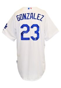 9/7/2014 Adrian Gonzalez Los Angeles Dodgers Game-Used & Autographed Home Jersey