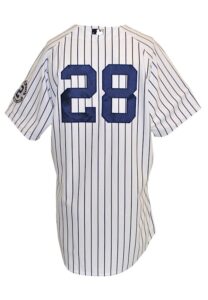 9/7/2014 Joe Girardi New York Yankees “Derek Jeter Day” Manager Worn Home Jersey & Cap